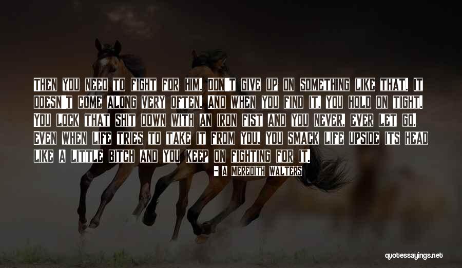Hold On Tight And Don't Let Go Quotes By A Meredith Walters Hold On Tight And Don't Let Go Quotes By A Meredith Walters