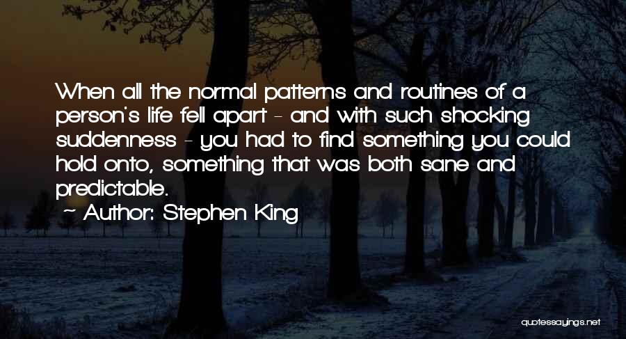 Hold Onto Something Quotes By Stephen King