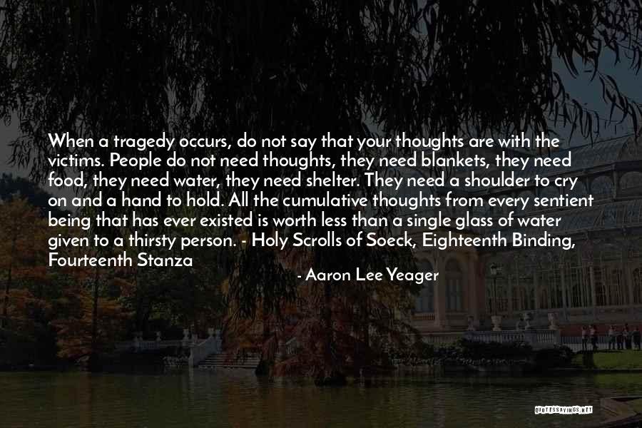 Hold The Hand Quotes By Aaron Lee Yeager