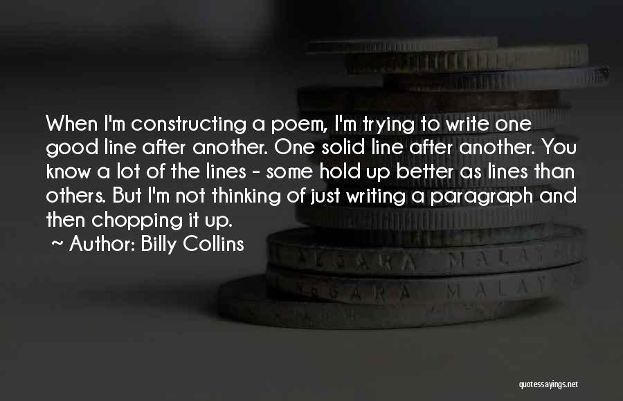 Hold The Line Quotes By Billy Collins
