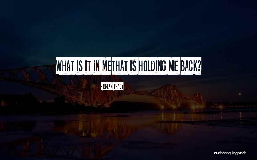 Holding Me Back Quotes By Brian Tracy Holding Me Back Quotes By Brian Tracy