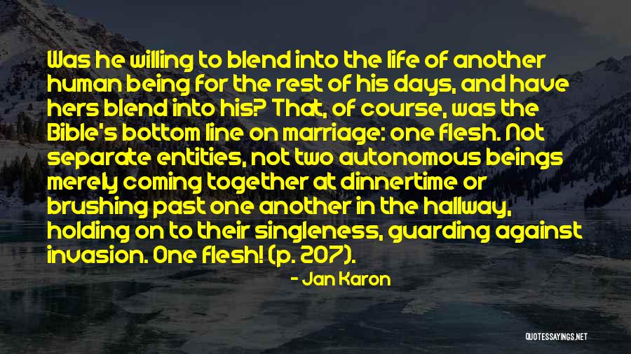 Holding On The Past Quotes By Jan Karon