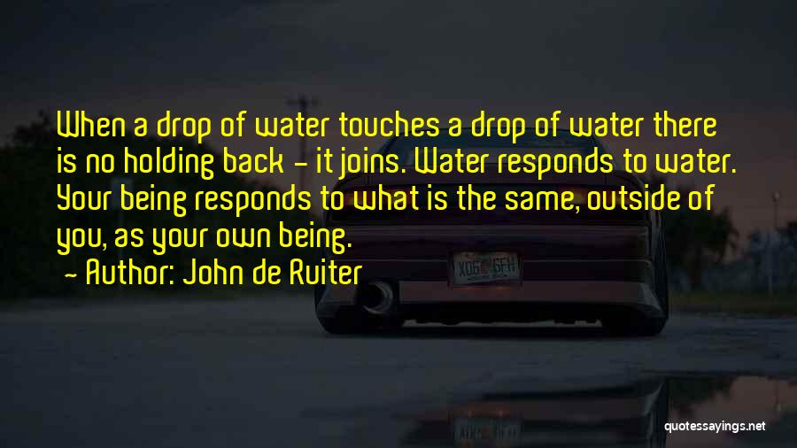 Holding You Back Quotes By John De Ruiter