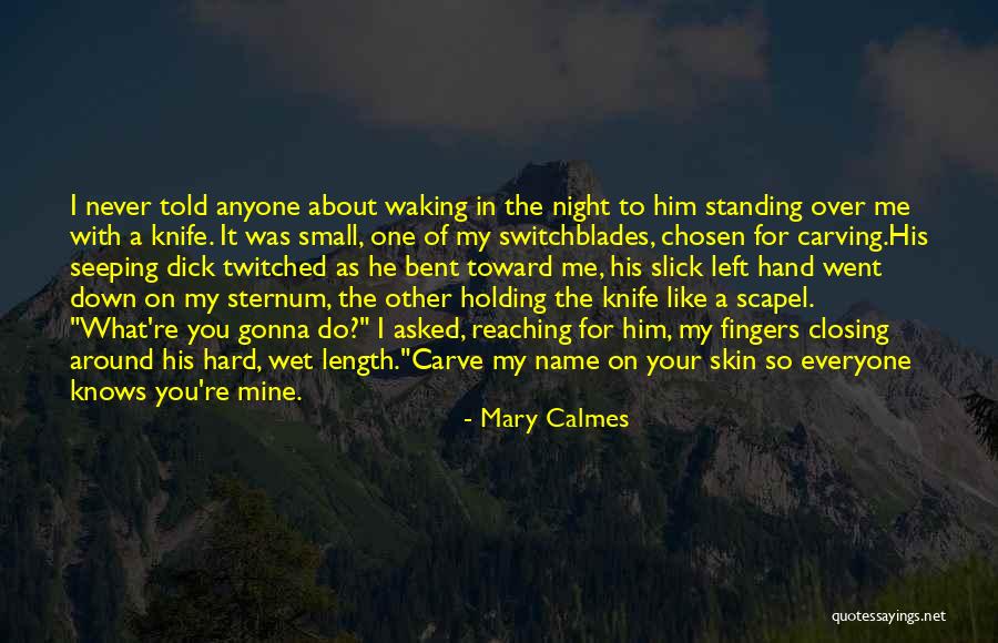 Holding You Down Quotes By Mary Calmes