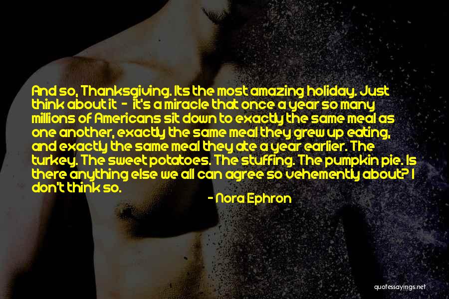 Holiday Meal Quotes By Nora Ephron