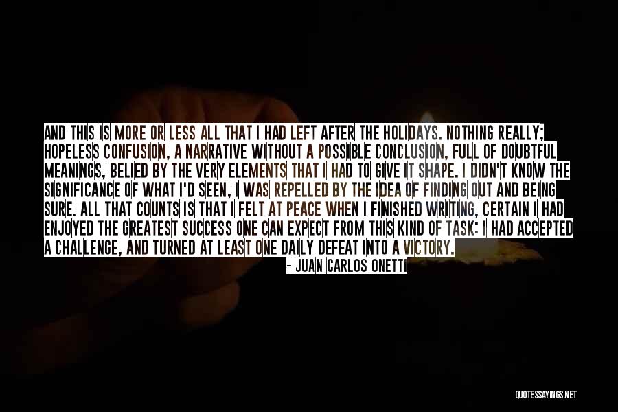 Holidays Being Over Quotes By Juan Carlos Onetti Holidays Being Over Quotes By Juan Carlos Onetti