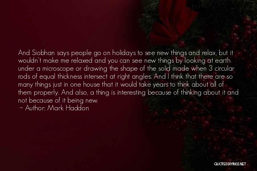 Holidays Being Over Quotes By Mark Haddon