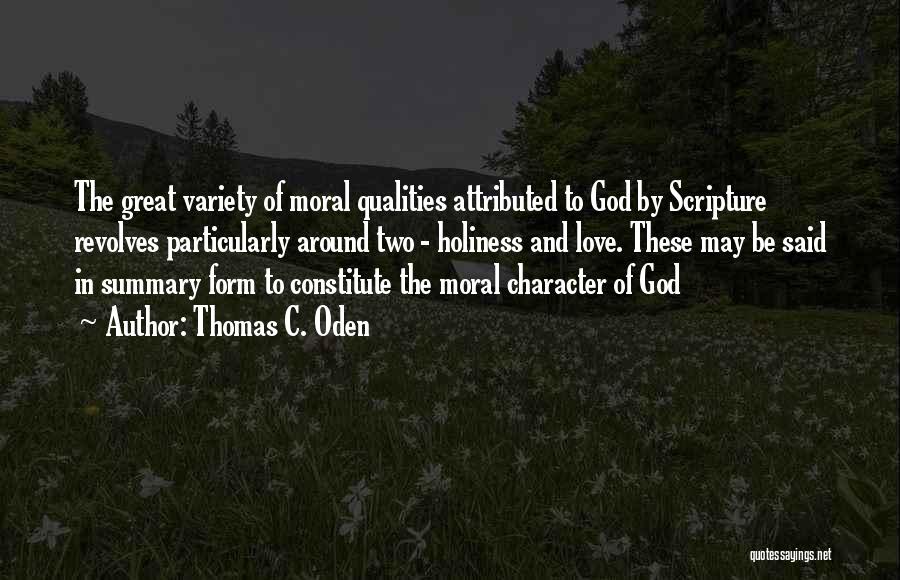 Holiness Of God Quotes By Thomas C. Oden