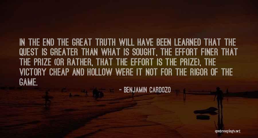 Hollow Victory Quotes By Benjamin Cardozo Hollow Victory Quotes By Benjamin Cardozo