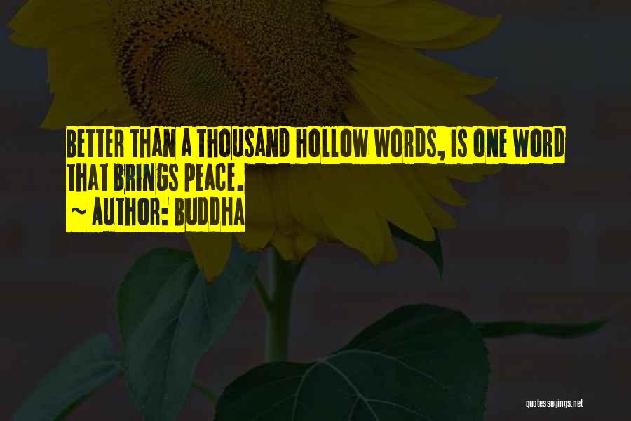 Hollow Words Quotes By Buddha