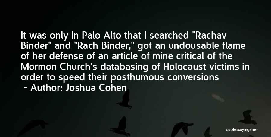 Holocaust Victims Quotes By Joshua Cohen