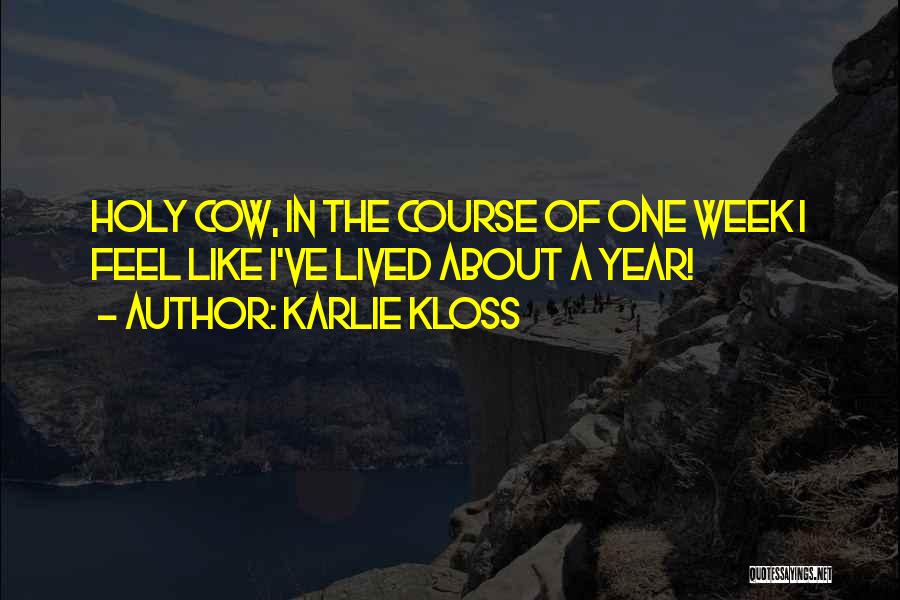 Holy Cow Quotes By Karlie Kloss