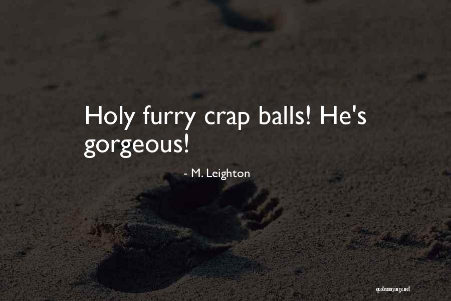 Holy Crap Quotes By M. Leighton Holy Crap Quotes By M. Leighton