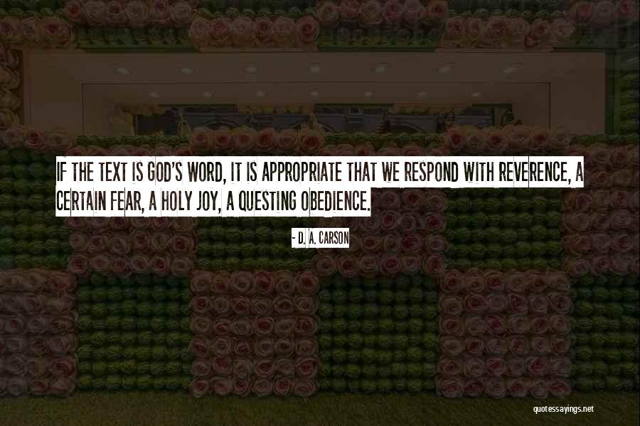 Holy Fear Quotes By D. A. Carson Holy Fear Quotes By D. A. Carson