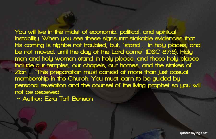 Holy Prophet Quotes By Ezra Taft Benson