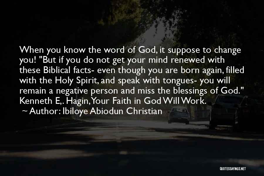 Holy Spirit Biblical Quotes By Ibiloye Abiodun Christian
