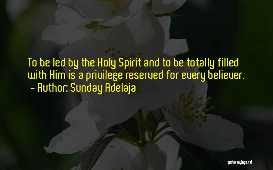 Holy Spirit Filled Quotes By Sunday Adelaja