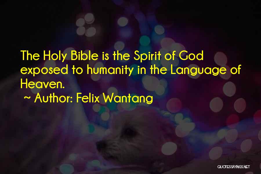 Holy Spirit In The Bible Quotes By Felix Wantang