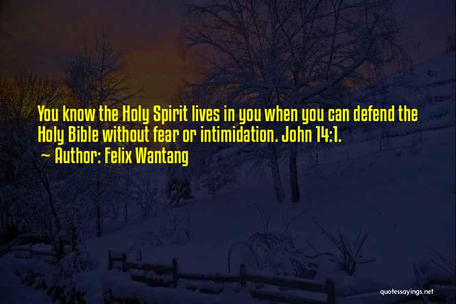Holy Spirit In The Bible Quotes By Felix Wantang