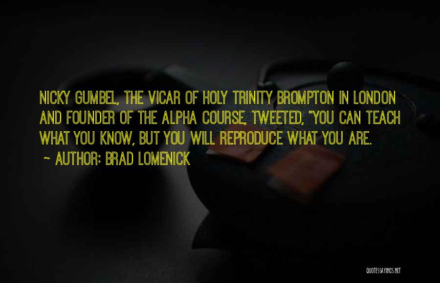 Holy Trinity Quotes By Brad Lomenick