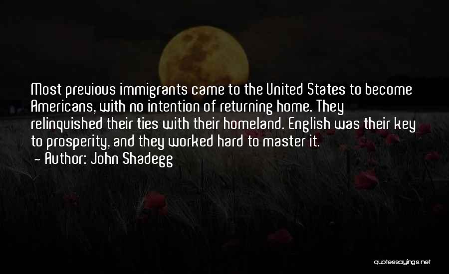 Home Returning Quotes By John Shadegg