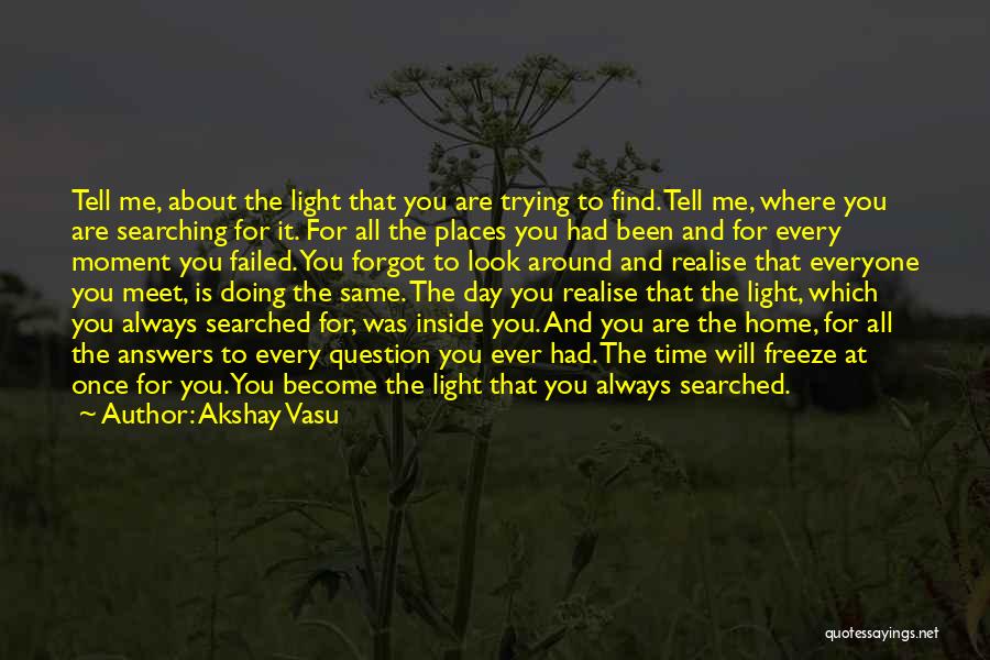 Home Search Quotes By Akshay Vasu