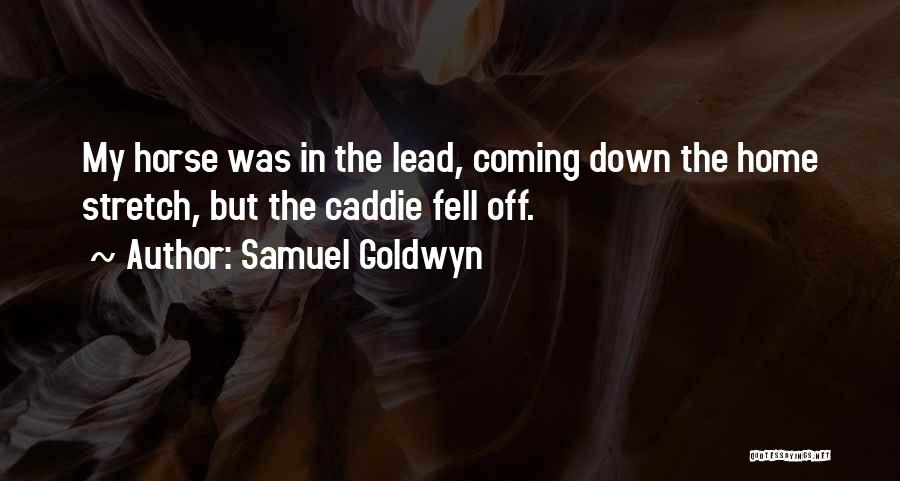 Home Stretch Quotes By Samuel Goldwyn