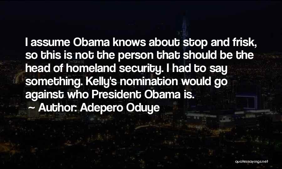 Homeland Security Quotes By Adepero Oduye