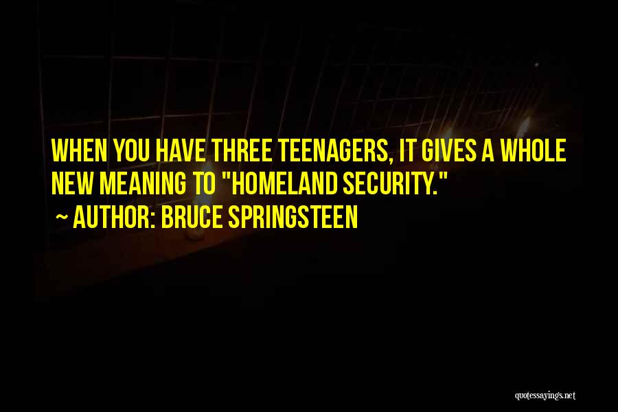 Homeland Security Quotes By Bruce Springsteen