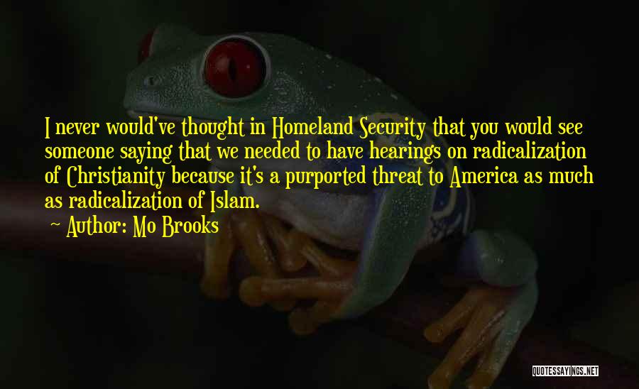 Homeland Security Quotes By Mo Brooks