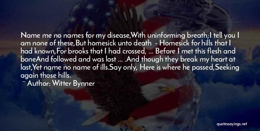 Homesick Quotes By Witter Bynner