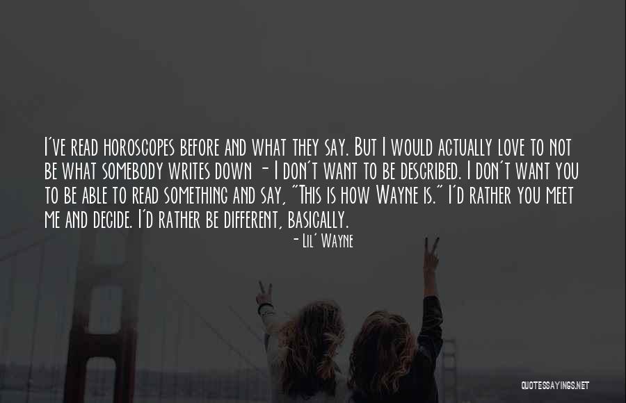 Hominick Dr Quotes By Lil' Wayne Hominick Dr Quotes By Lil' Wayne