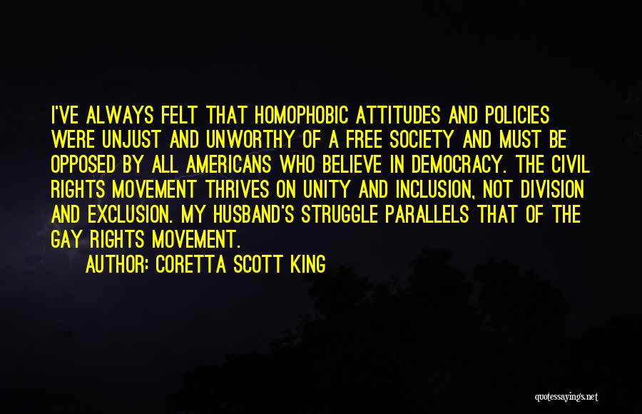 Homophobic Quotes By Coretta Scott King