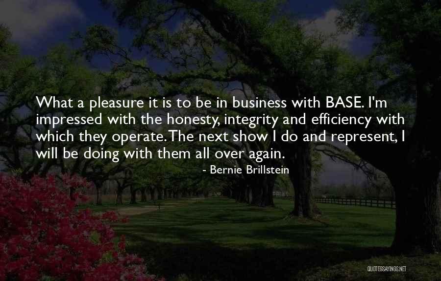 Honesty And Integrity Quotes By Bernie Brillstein