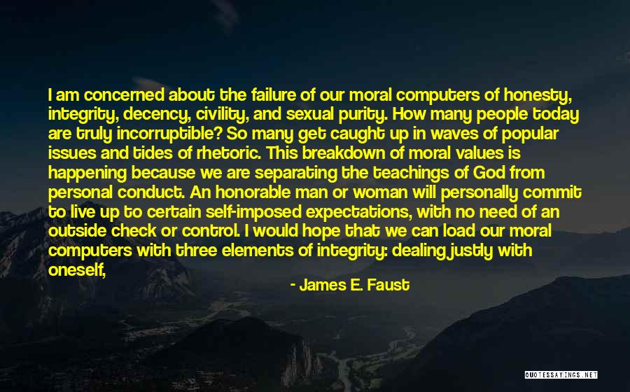 Honesty And Integrity Quotes By James E. Faust