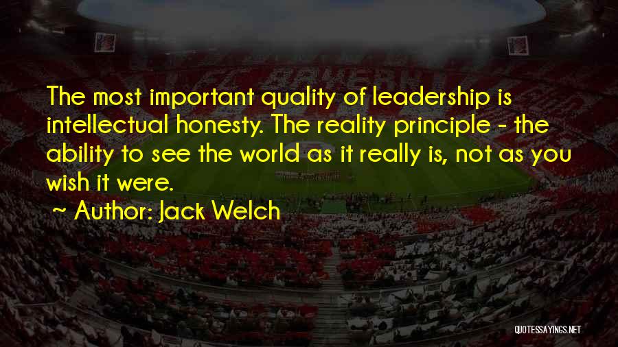 Honesty And Leadership Quotes By Jack Welch