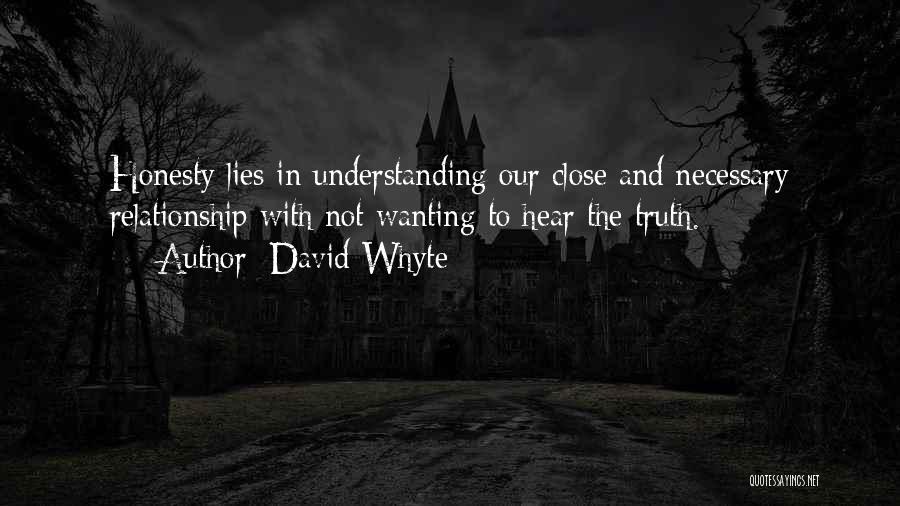 Honesty And Lies Quotes By David Whyte