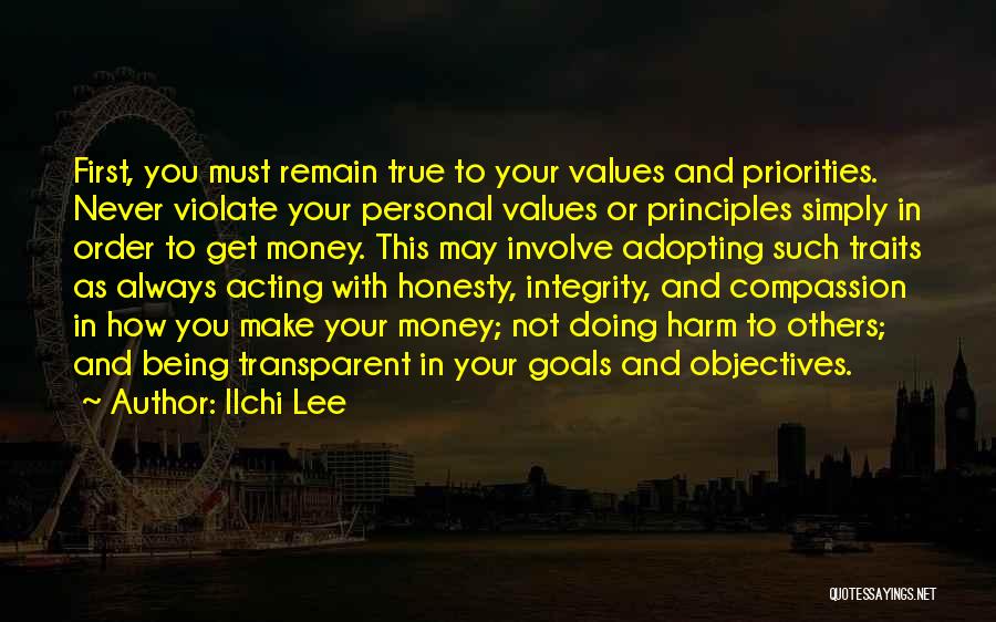 Honesty And Money Quotes By Ilchi Lee