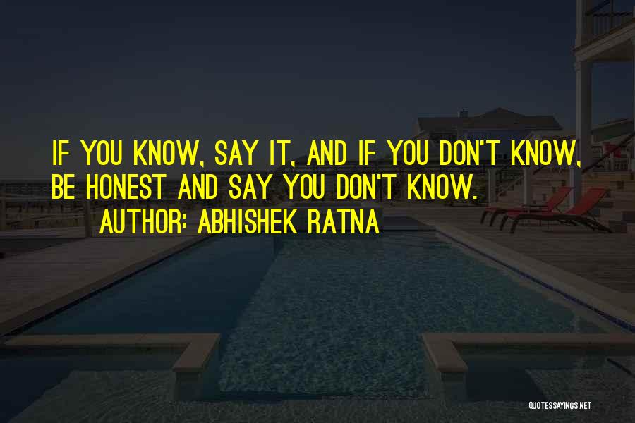 Honesty And Quotes By Abhishek Ratna