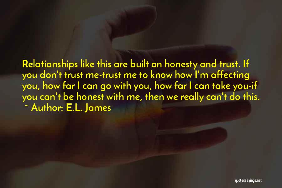 Honesty And Trust In Relationships Quotes By E.L. James