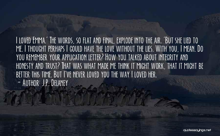 Honesty And Trust Quotes By J.P. Delaney