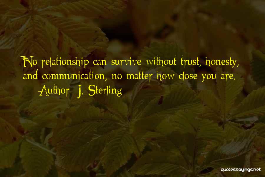 Honesty And Trust Quotes By J. Sterling
