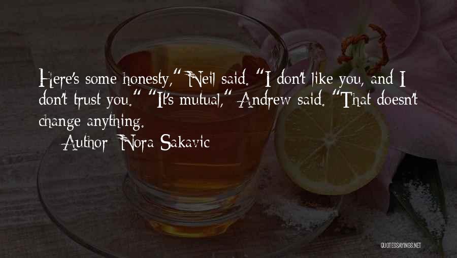 Honesty And Trust Quotes By Nora Sakavic