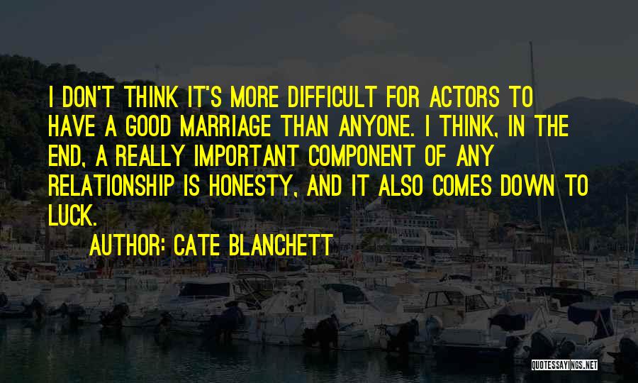 Honesty In A Relationship Quotes By Cate Blanchett