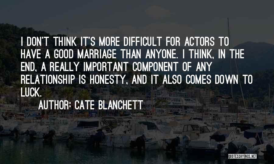 Honesty In Marriage Quotes By Cate Blanchett
