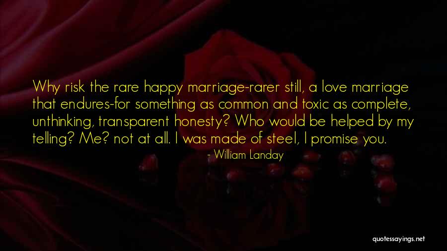 Honesty In Marriage Quotes By William Landay