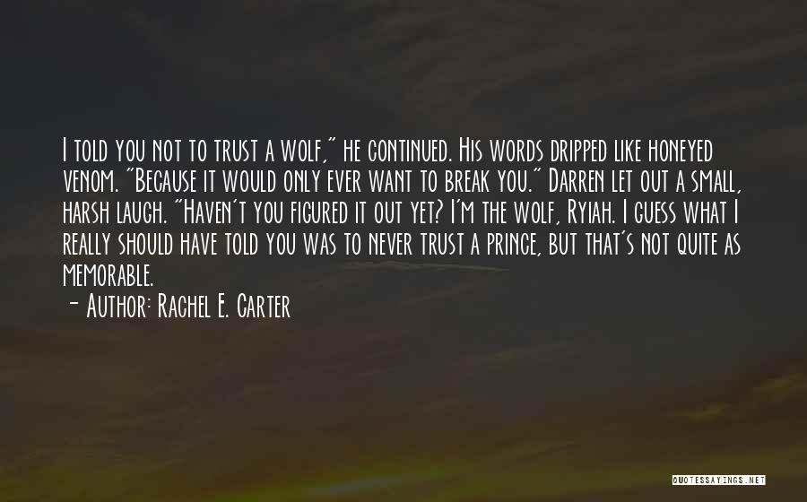 Honeyed Words Quotes By Rachel E. Carter