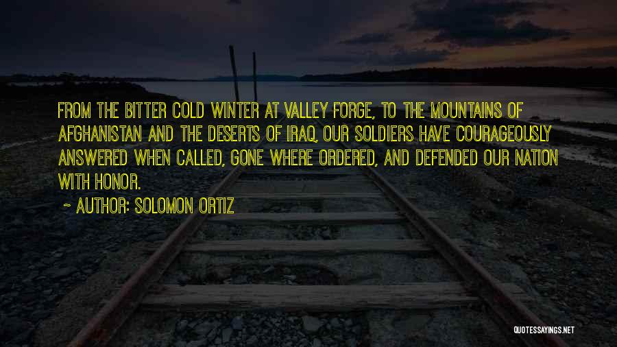 Honor Soldiers Quotes By Solomon Ortiz