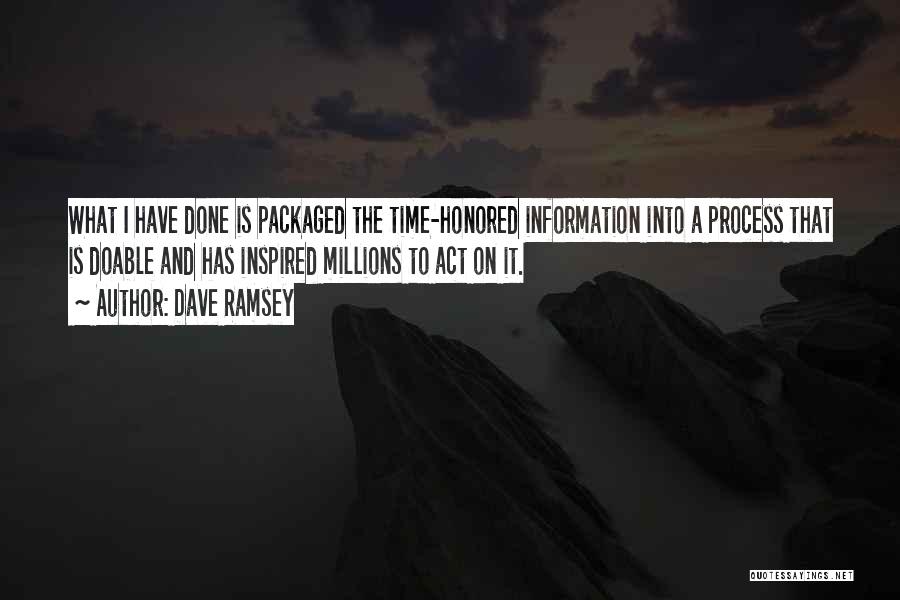 Honored Quotes By Dave Ramsey