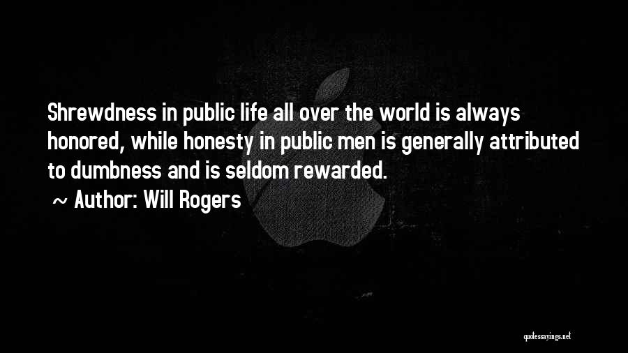 Honored Quotes By Will Rogers